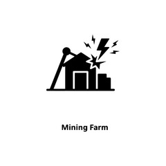 Bolt of Lightning Striking Mining Farm, Energy Disruption