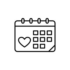 Calendar Marked with Heart, Special Financial Dates