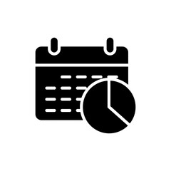 Calendar Merged with Pie Chart, Financial Data Visualization