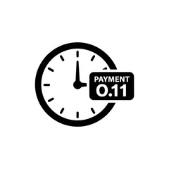Clock with Payment Deadline Icon for Financial Deadlines and Planning