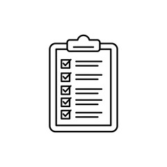 Clipboard with Checklist Tick Marks - Minimal Task Planning Document