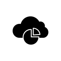 Cloud Emitting Pie Chart Icon for Data Analytics and Financial Reports