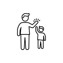 Dad and Child Hand High Five Symbolizing Connection and Bonding
