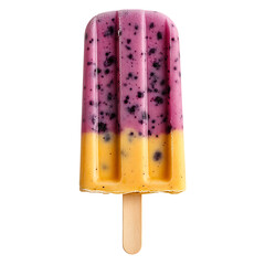 Artisan Vibrant Freeze Pop II with Pink and Yellow Swirl Isolated on Transparent Background