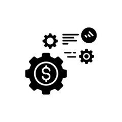 Gear with Dollar and Settings for Business Finance Settings