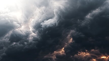 Fototapeta premium Ominous Storm Clouds Dramatic Sky Weather Photo Natural Phenomenon