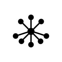 Obraz premium Grid Network Spreading from Central Node Representing Digital Connectivity