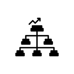 Hierarchy Diagram with Arrow Rising