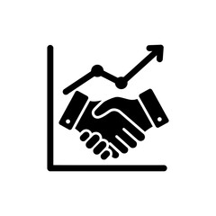 Line Graph Forming Handshake Shape