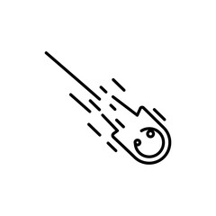 Meteor Streaking Through Sky with Tail and Minimal Motion Line