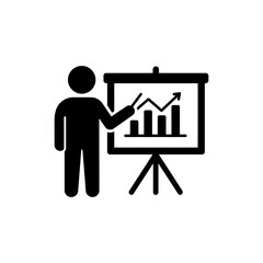 Person Presenting Graph on Board