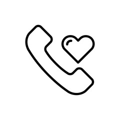 Phone Call with Heart Emoji