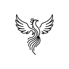 Phoenix Rising from Flames