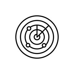 Radar with Concentric Rings and Links Representing Network Connectivity