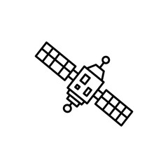 Satellite with Folded Arms and Sensors in Compact Form