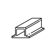 Steel Beam I-Shaped Profile Minimal Structural Support Icon