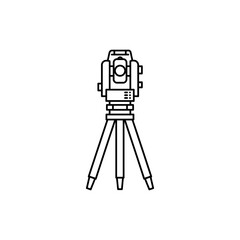 Surveyor Tripod Mounted Level Scope Minimal Land Measurement Device for Construction
