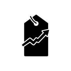 Tag with Graph Arrow Wrapping Around - Business Growth and Performance Tracking