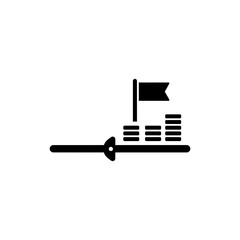 Timeline Ending in Flag and Coins