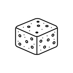 Tofu Cube with Texture Dots