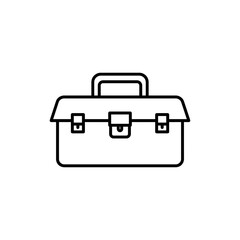 Toolbox Closed with Handle Latch Representing Portable Equipment Storage