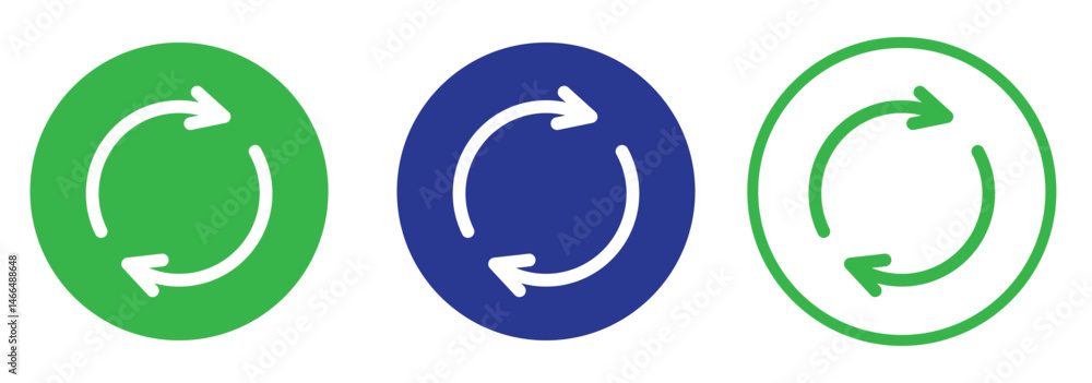 Canvas Prints refresh arrows icon vector logo outline