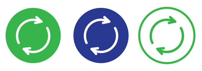 Refresh arrows icon Vector logo outline