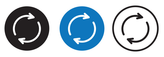 Refresh arrows icon Vector logo outline