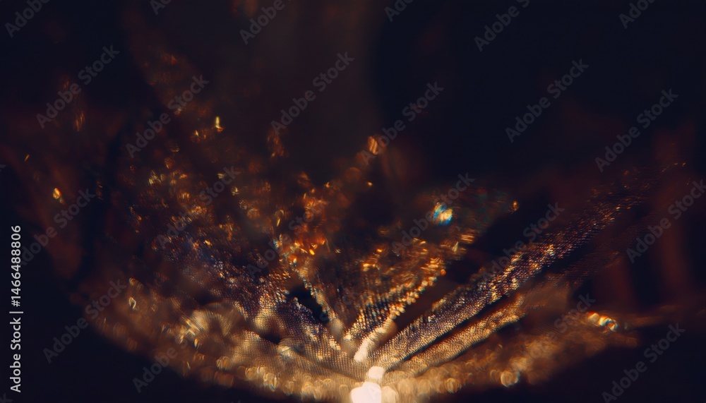 Leinwandbilder glowing prism bokeh explosion with golden reflections and abstract light burst for web design, brand