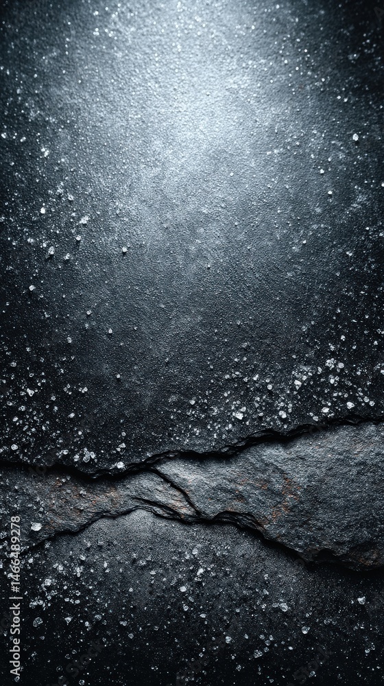 Poster textured slate: a close-up view of a textured slate surface, capturing the interplay of light and sh