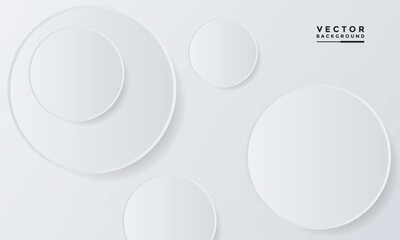 Modern abstract white gray circle shape design.