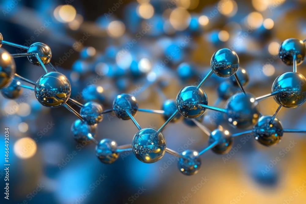Poster abstract representation of molecular structures.