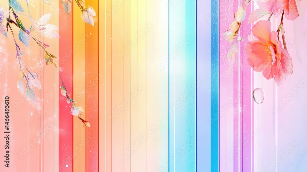 Poster gradient pastel stripes in horizontal layout with gentle color blends for graphic and web use