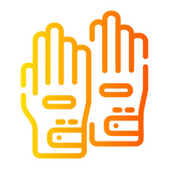 gloves Line Gradient Icon