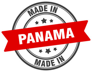 Made in Panama round sign. Made in Panama stamp.