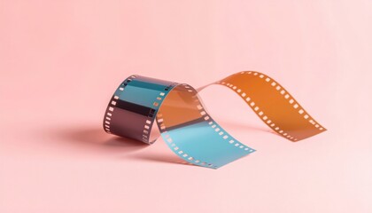 Creative film strip display studio space photography minimalistic close-up visual storytelling