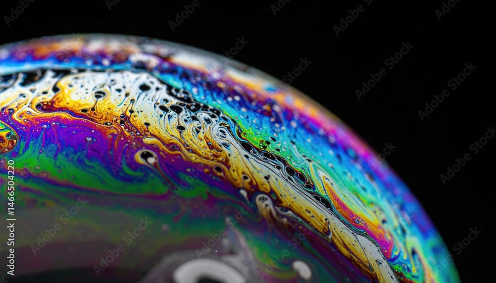 Poster captivating bubble art experiment studio photography macro close-up colorful patterns