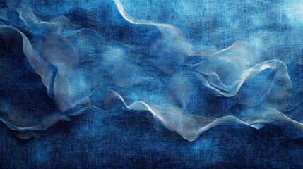 Obraz premium Luxurious deep blue jacquard