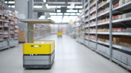 Fototapeta premium Autonomous Grocery Store Robot