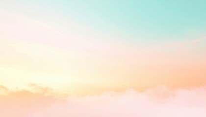 Serene sunrise over misty landscape nature digital art tranquil environment aerial view peaceful concept