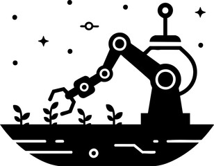 Futuristic Robotic Farming in Space