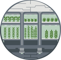 Vertical Indoor Farming System with Multiple Plant Shelves
