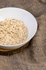 oatmeal porridge with fruits mixed with porridge, dried fruits and berries to give a pleasant taste to the finished oatmeal