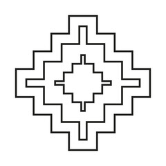 Aztec icon vector. Aztec symbol illustration sign. Indian symbols.