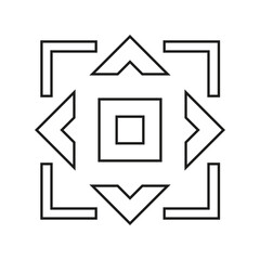 Aztec icon vector. Aztec symbol illustration sign. Indian symbols.