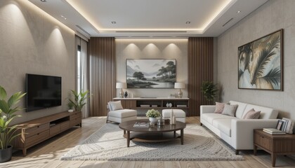 Modern Minimalist Living Room Interior Design