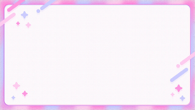 ポップで可愛い横長のフレーム背景
