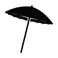 parasol vector silhouette icon, black and white illustration of footwear. © Tanjila