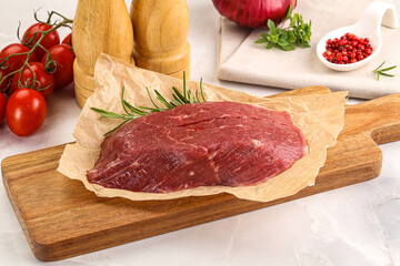 Raw beef meat uncocked steak