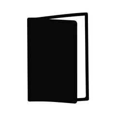passport holders vector silhouette icon, black and white illustration of footwear.